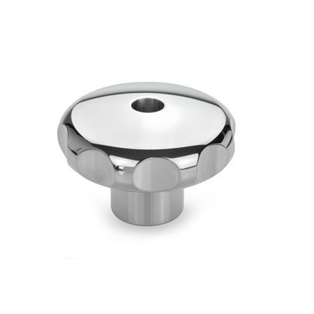 Otto Ganter Stainless Steel Star Knobs Material AISI 303 (A1) Highly Polished, GN 5335